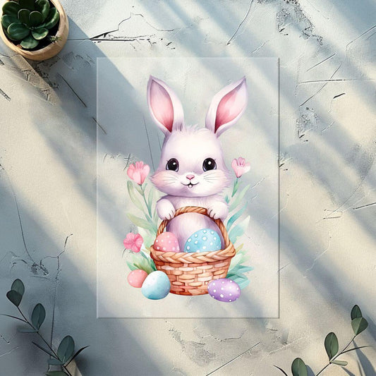 Bügelbilder für Textilien "Hasen & Ostereier"