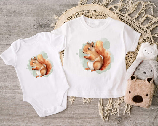 Bügelbilder für Textilien "niedliches Eichhörnchen"
