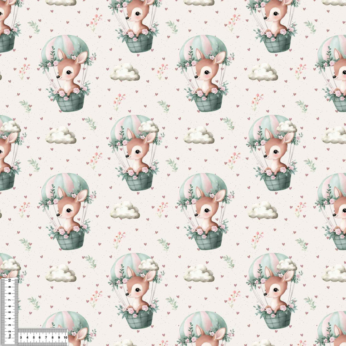 Rib Jersey "Reh" - Stoff Meterware