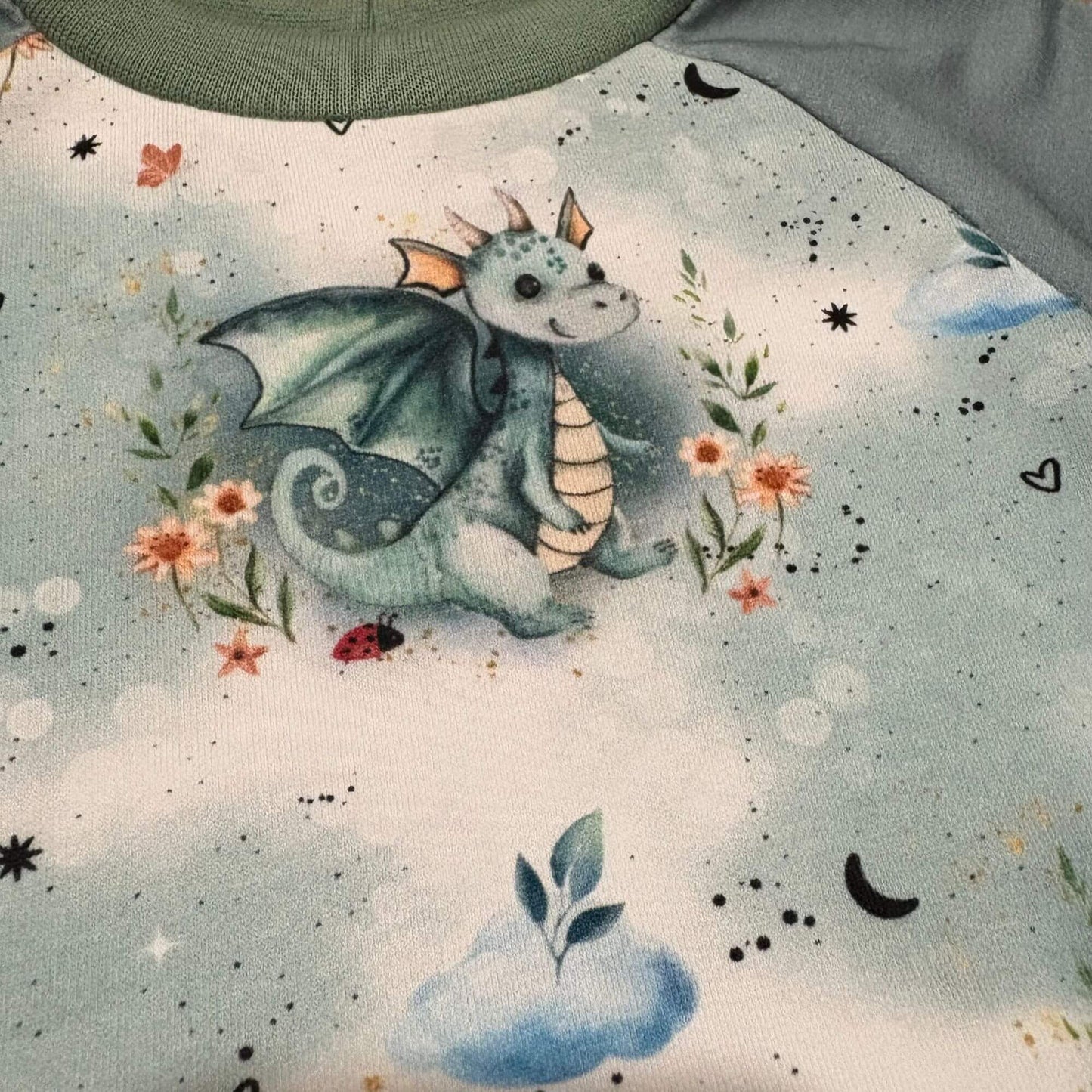 Raglan Sweatshirt Kinder "Drachen" – French Terry