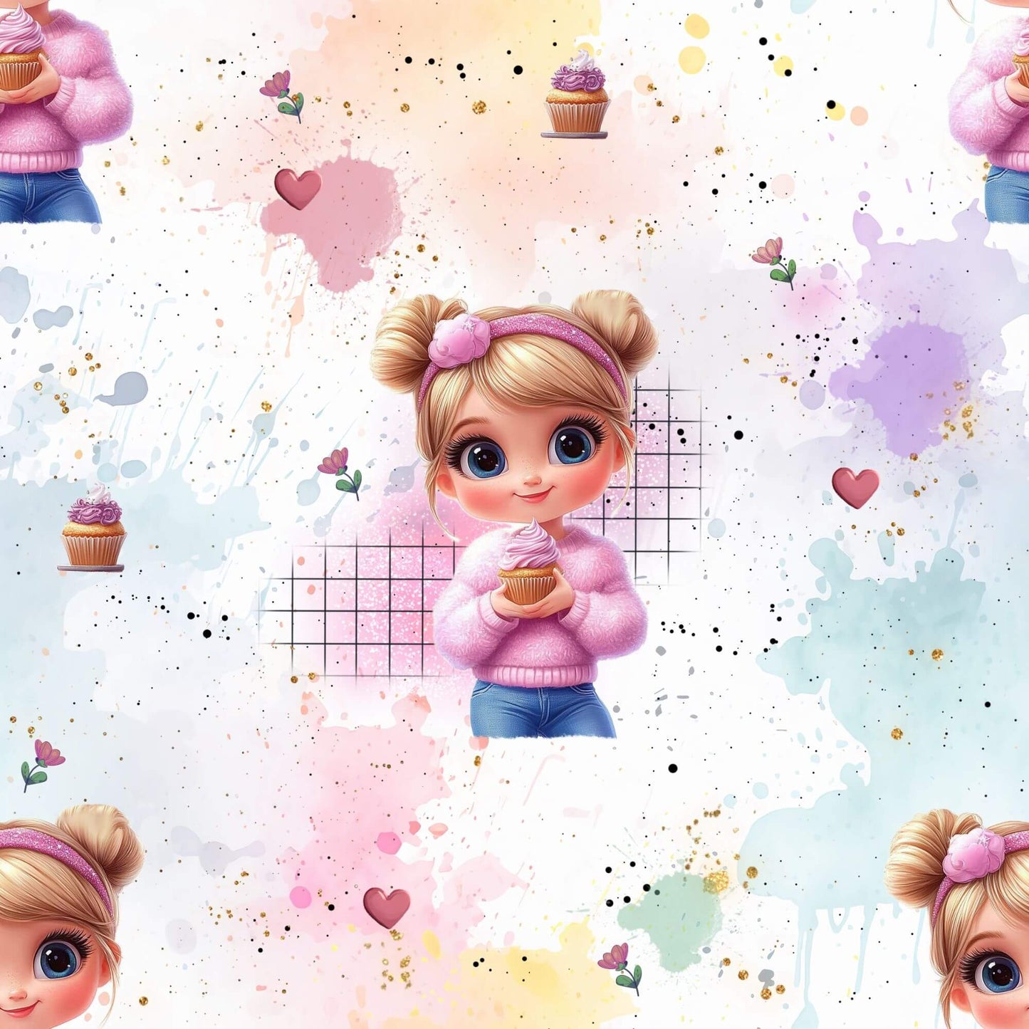 Drehkleid "Cup Cake Girl" aus French Terry