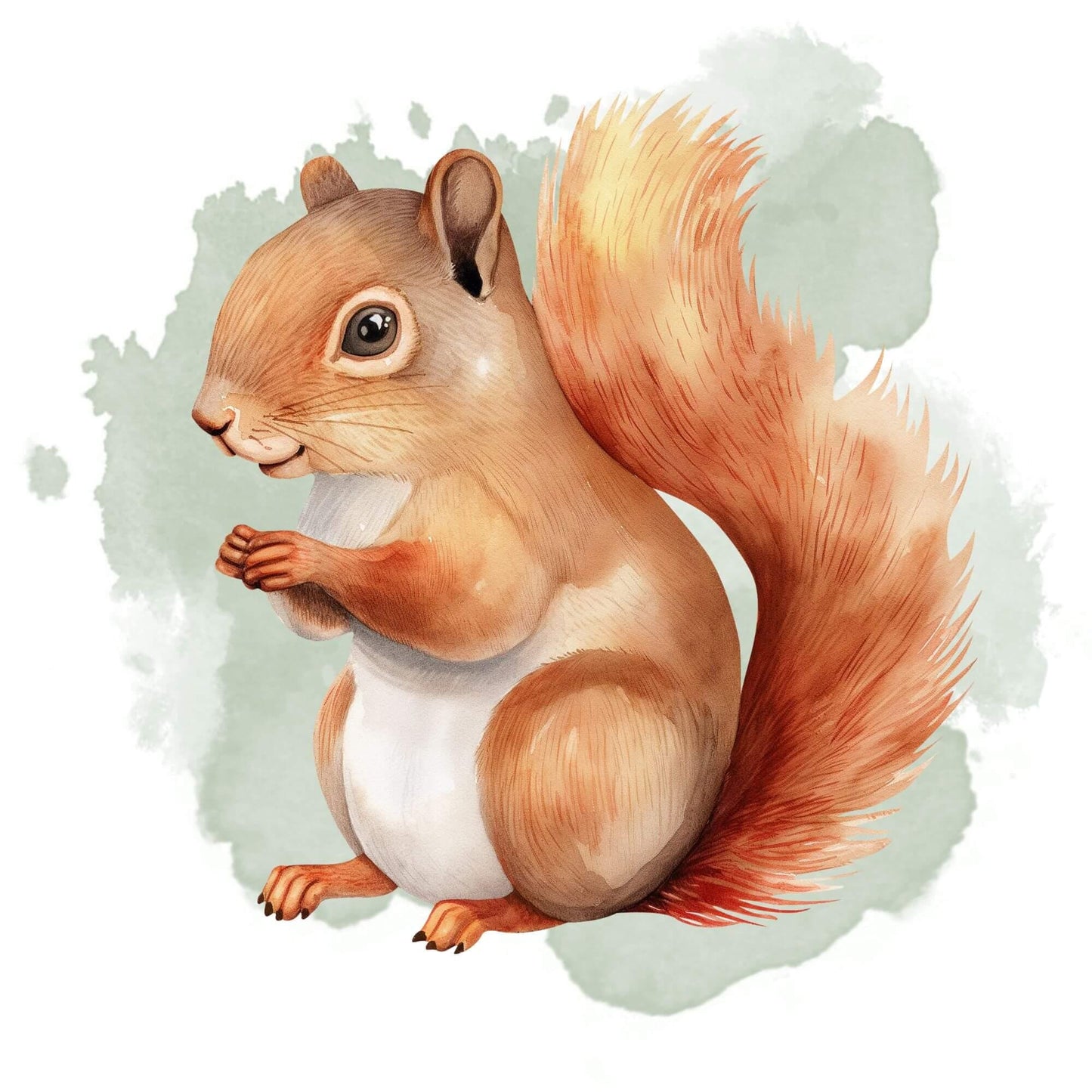 Bügelbilder für Textilien "niedliches Eichhörnchen"