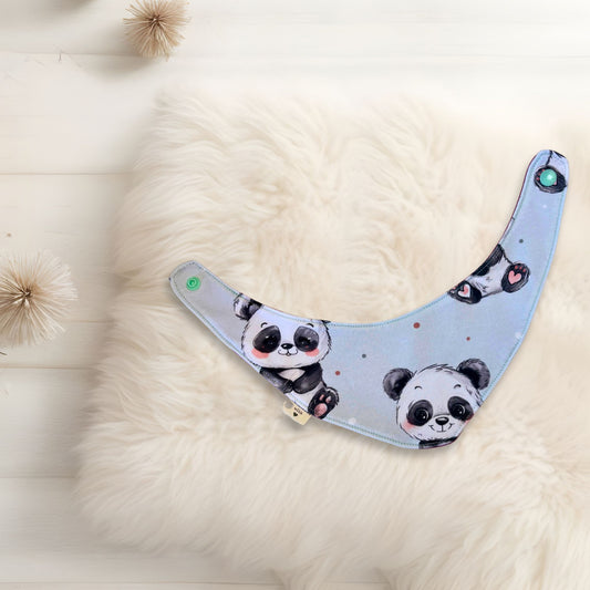 Handmade Halstuch für Baby´s "Panda" - personalisierbar