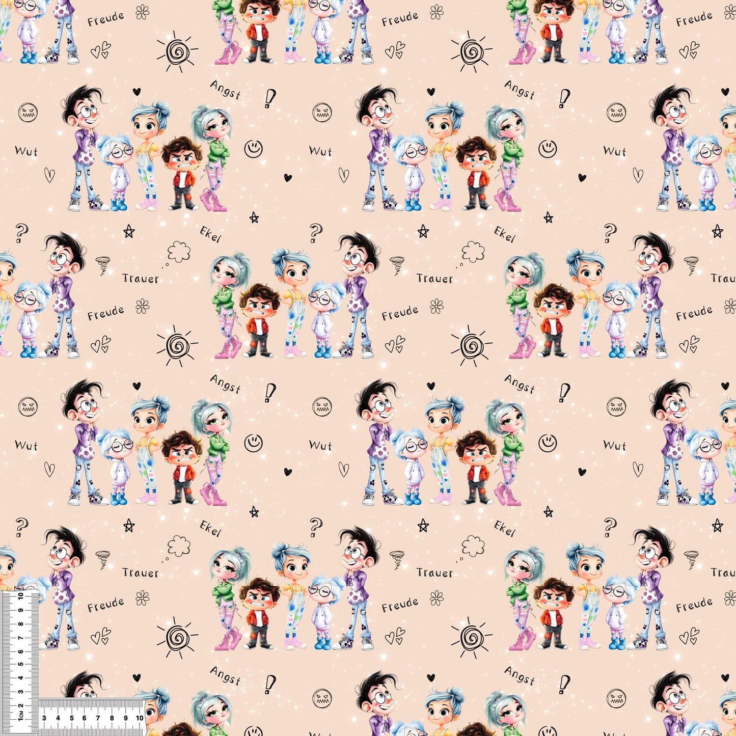 Weicher Bio Stoff mit Emotionen für Kinder – schadstofffrei & nachhaltig | Ideal für Handmade Kleidung & Nähanfänger