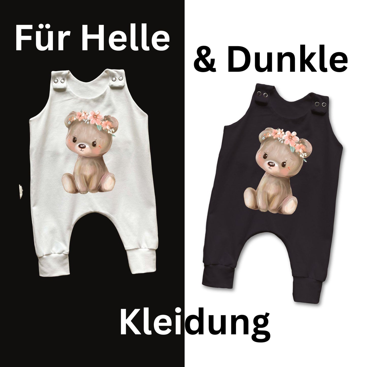 Bügelbilder für Textilien "kleines Bären Mädchen"