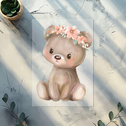 Bügelbilder für Textilien "kleines Bären Mädchen"