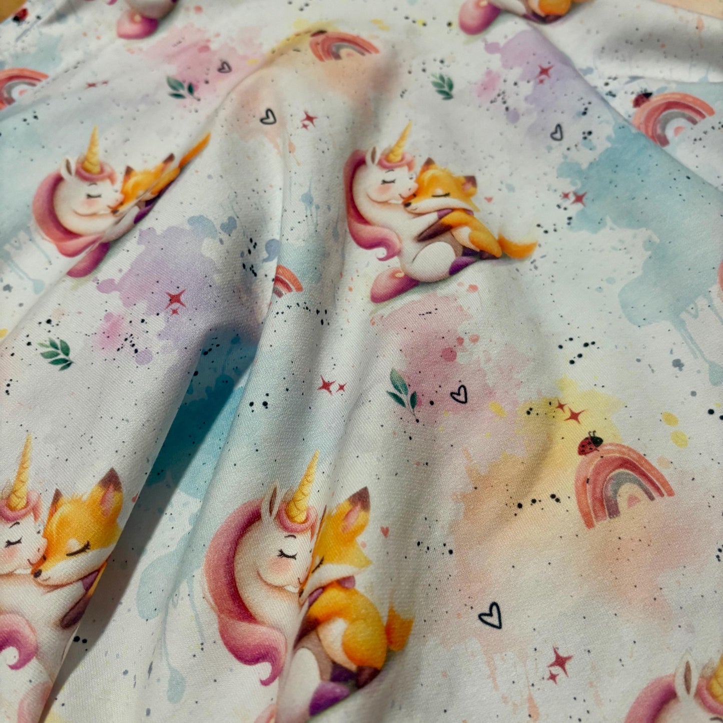 Drehkleid "Einhorn & Fuchs" aus French Terry