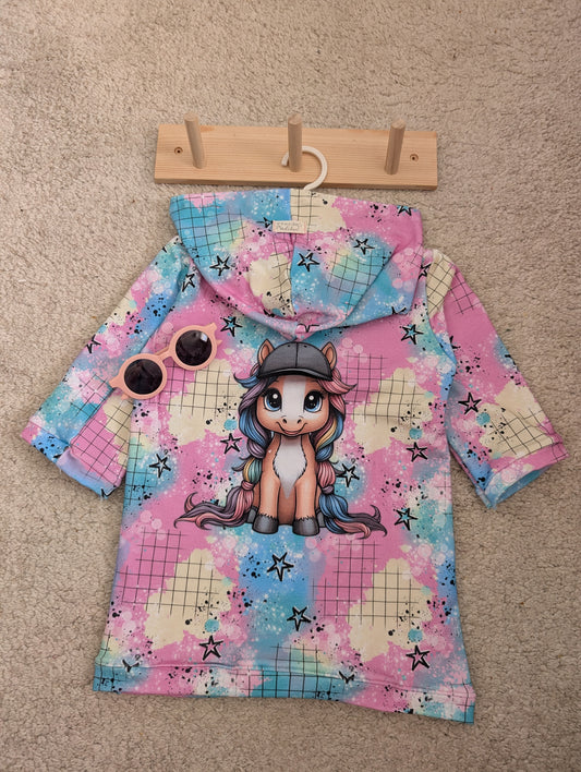 Stoff Panel "Cooles Pony" - Jersey oder French Terry - inkl. Kombi