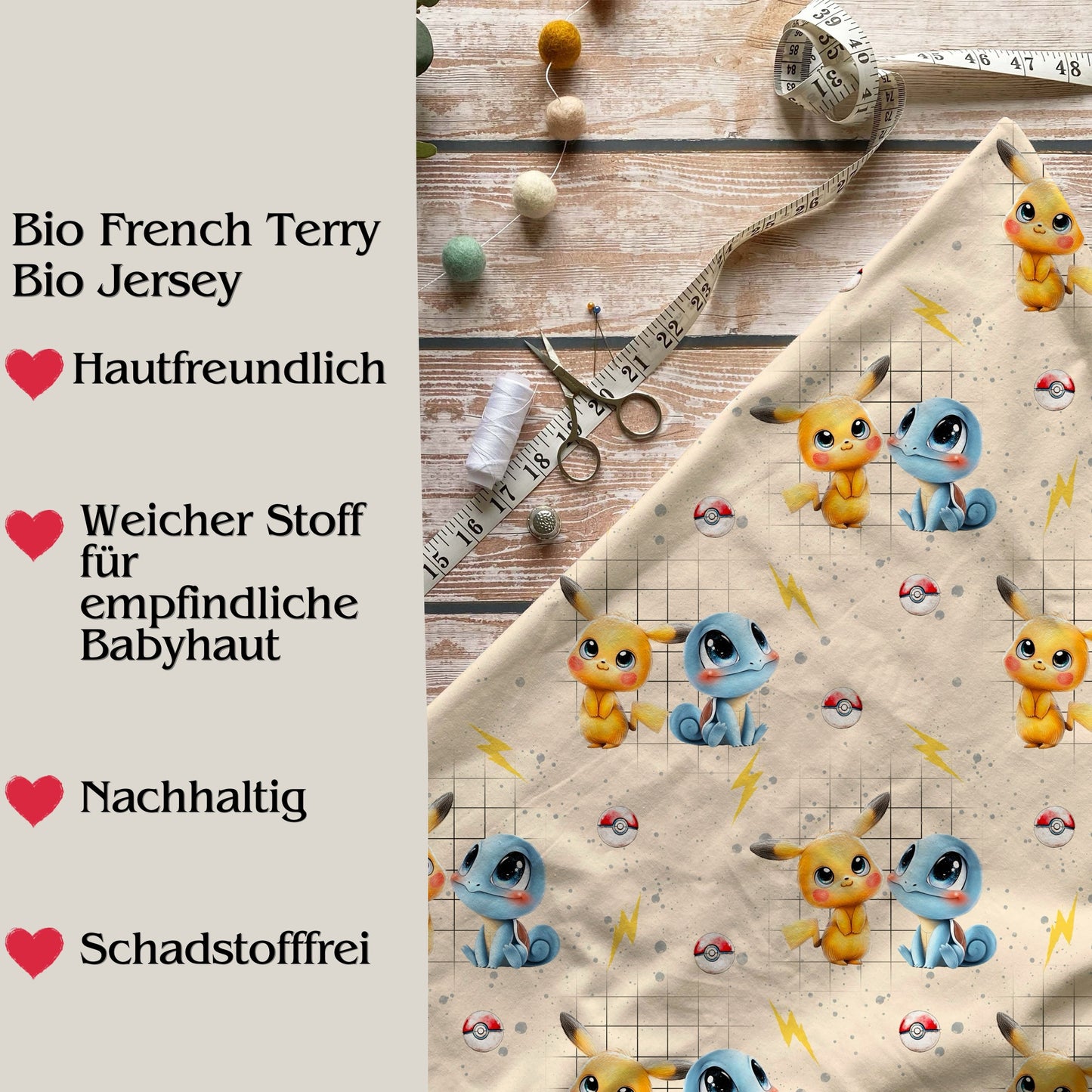Stoffe Meterware "Cute Creatures" - Jersey oder French Terry