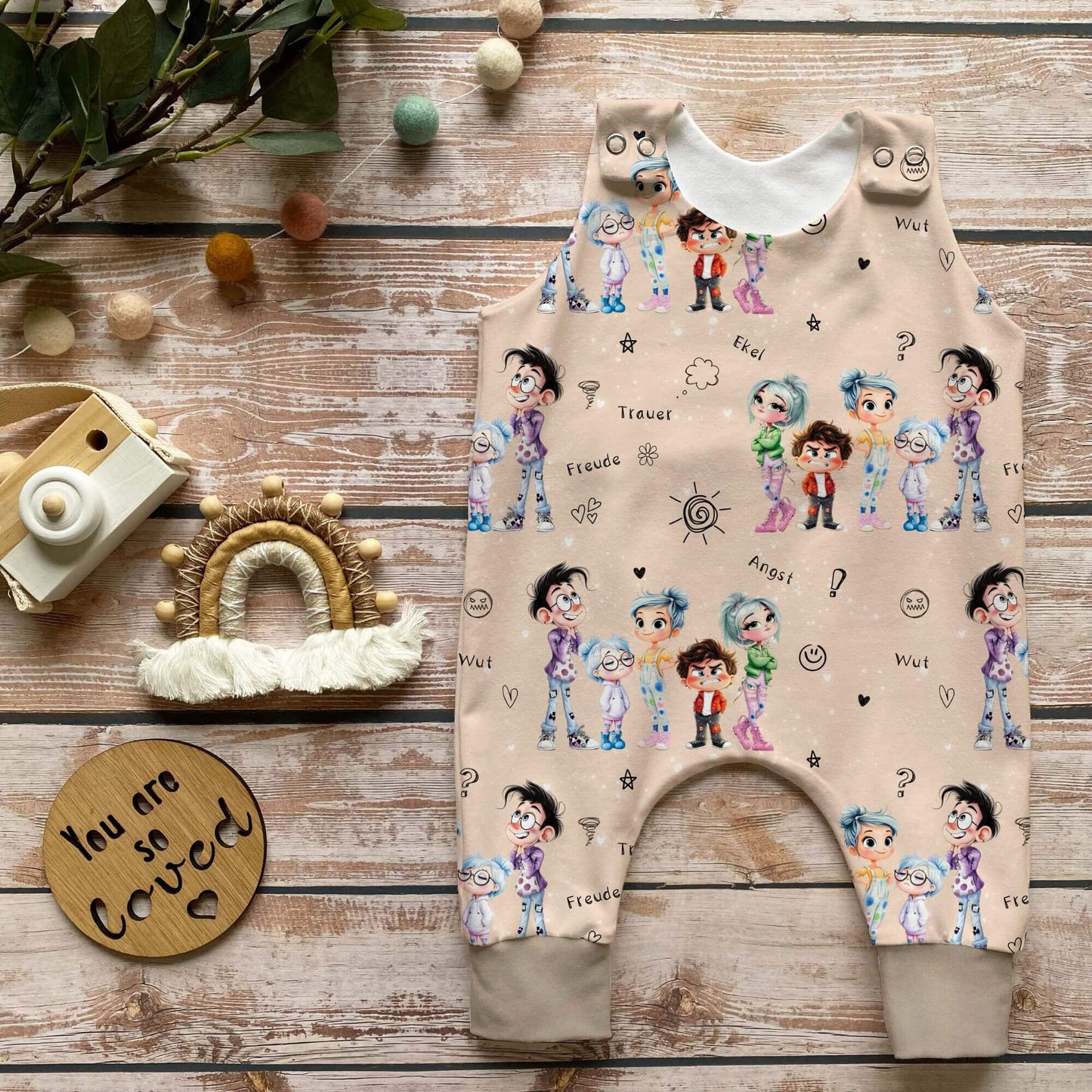 Kinderstoff „Emotionen“ aus Bio Jersey – perfekt für Baby-Outfits und Strampler zum Selbernähen
