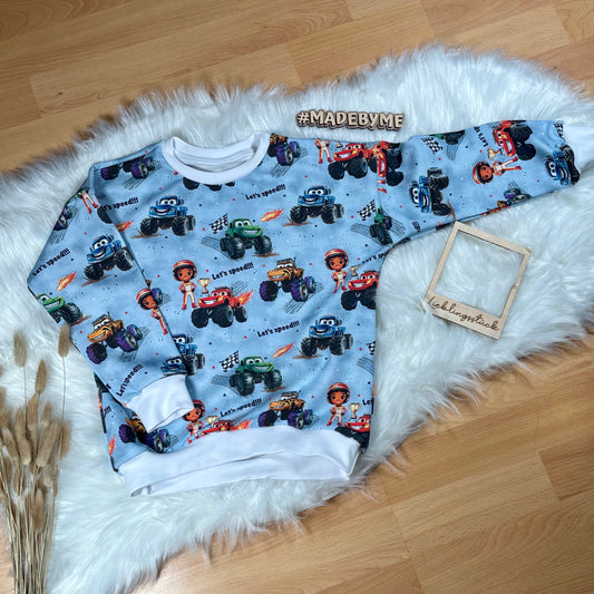 Monster Trucks | Fahrzeug Stoff Meterware | Kinderstoff