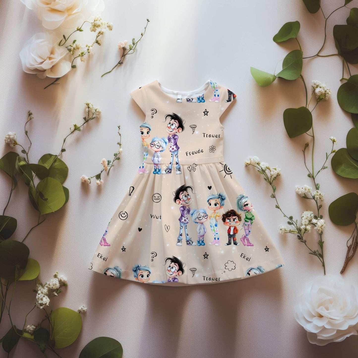 Kinderstoff „Emotionen“ aus Bio Jersey – perfekt für Baby-Outfits und Kleider zum Selbernähen
