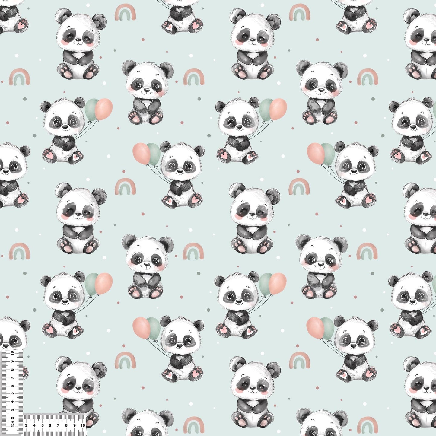 kleiner Panda | Panda Stoff Meterware | Kinderstoff