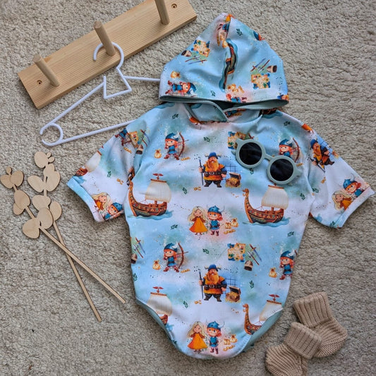 kleine Wikinger | Wikinger Stoff Meterware | Kinderstoff