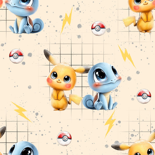 Stoffe Meterware "Cute Creatures" - Jersey oder French Terry