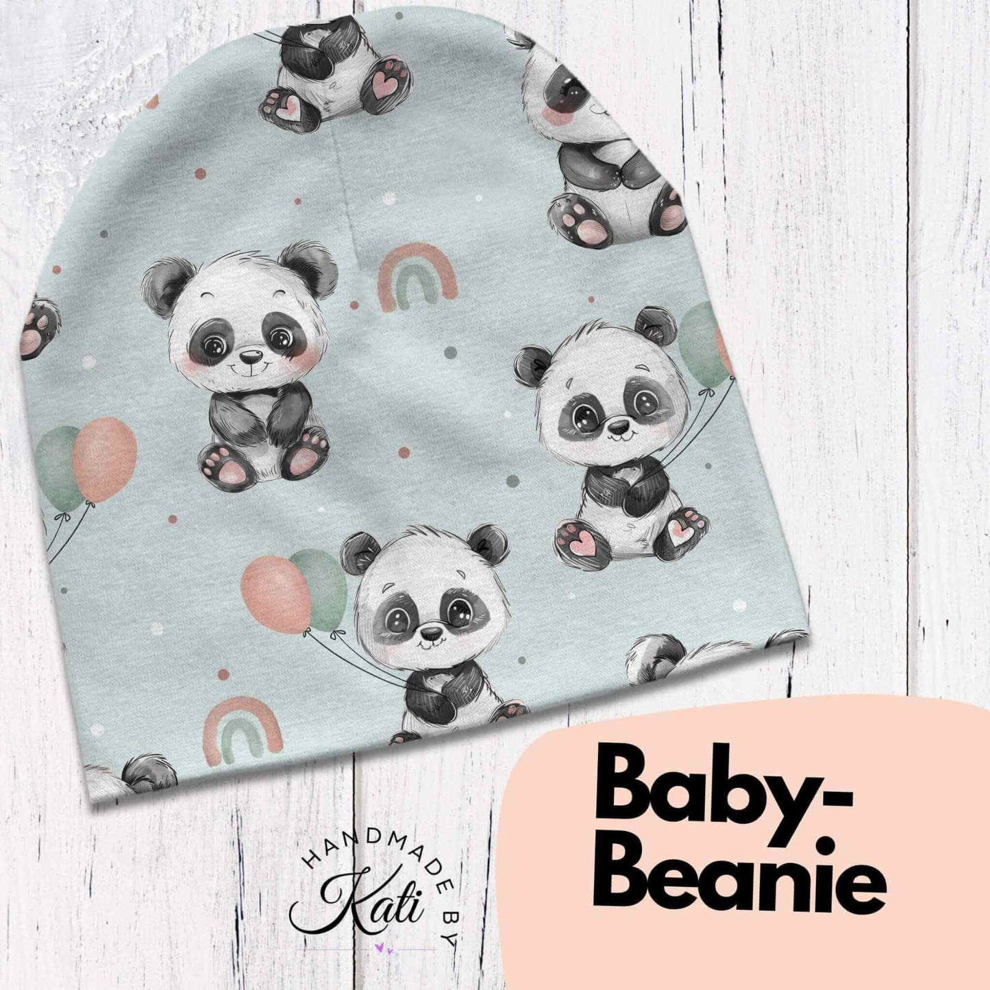 Handmade Beanie Mütze "Panda"