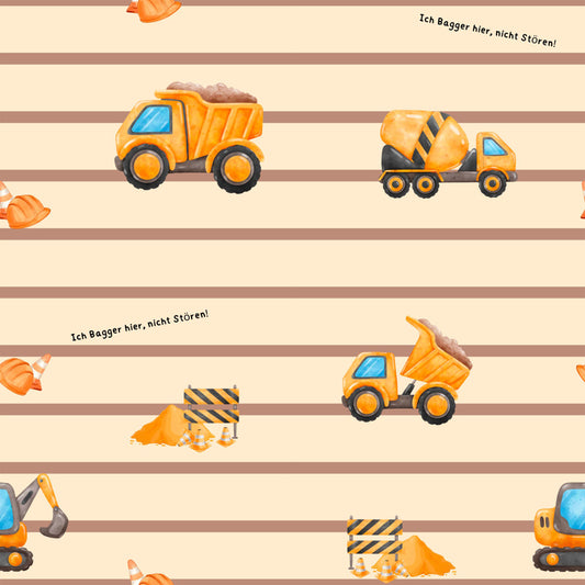 Stoffe Meterware "Bagger" - Jersey oder French Terry