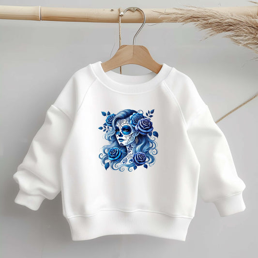 Bügelbild im Día-de-los-Muertos-Stil