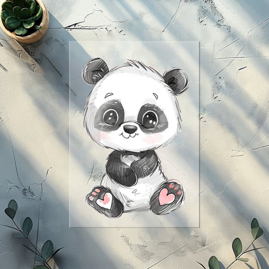 Bügelbilder für Textilien "kleiner Panda"