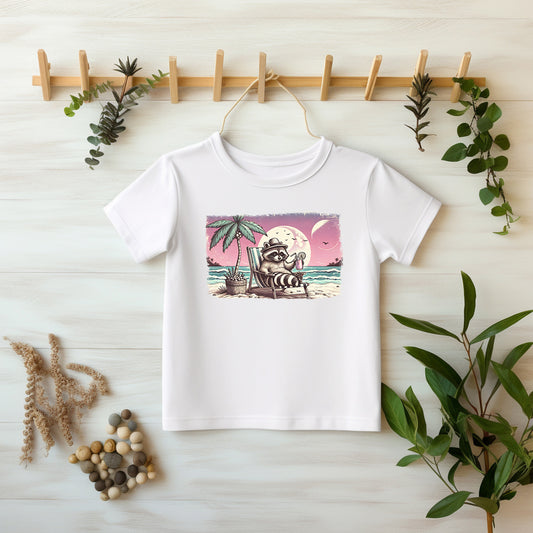 Bügelbilder für Textilien "Sommer Waschbär"