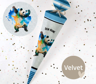 Personalisierte Schultüte "Cool Panda"