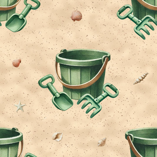 French Terry Stoffe "Buddelspaß" - 0,5m