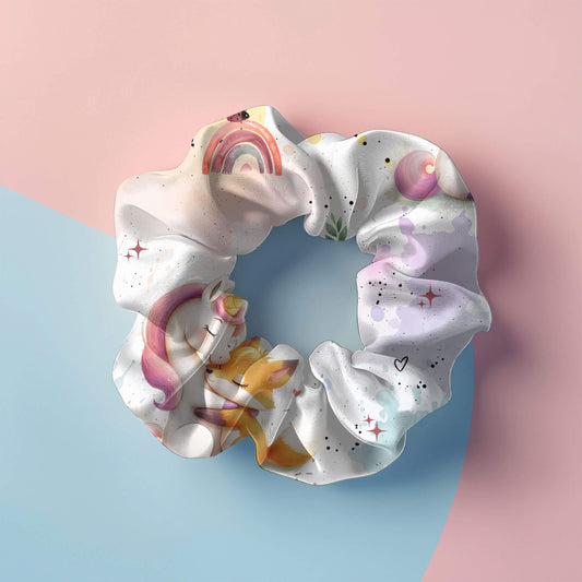 Handmade Scrunchie Haargummi "Einhorn"