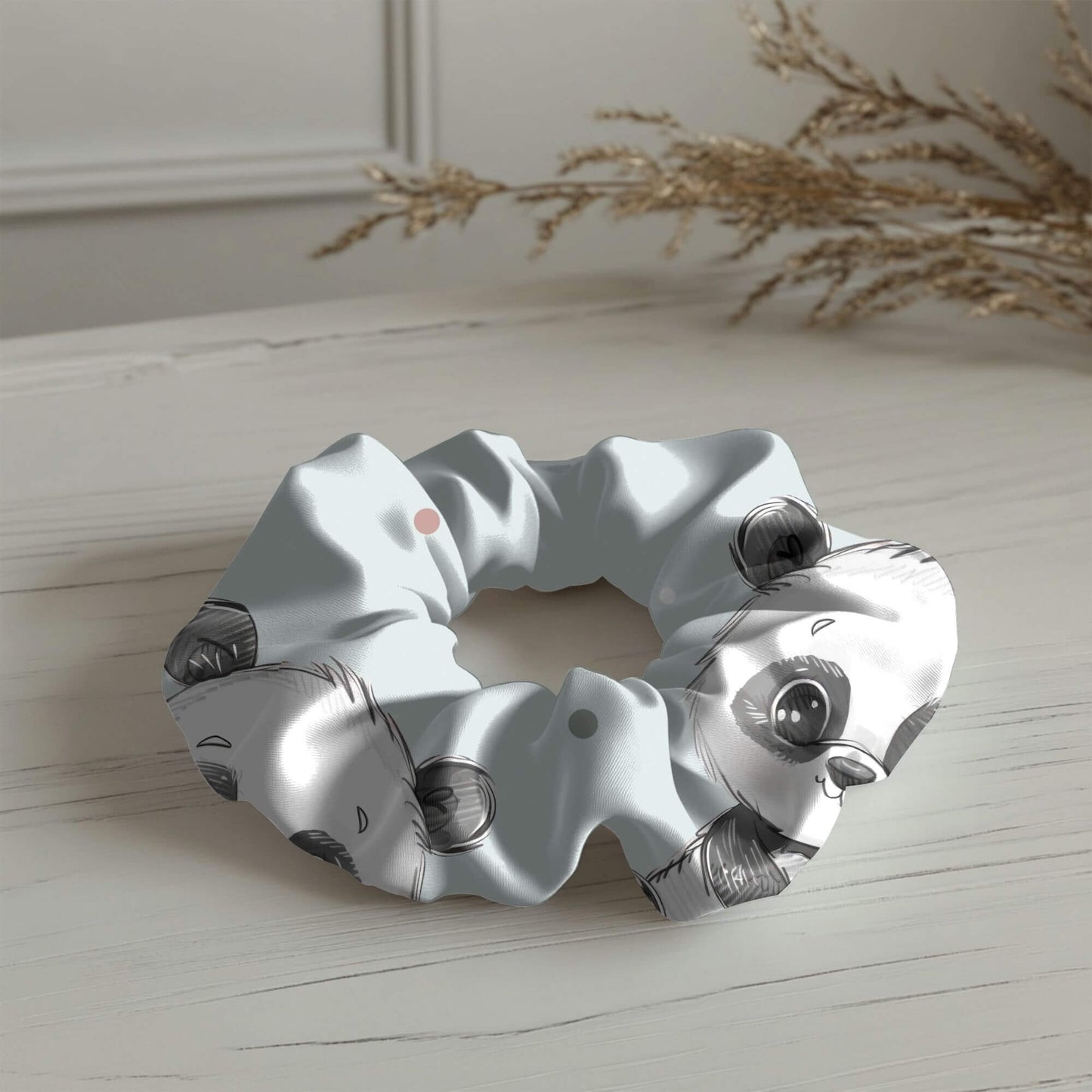 Handmade Scrunchie Haargummi "Panda"