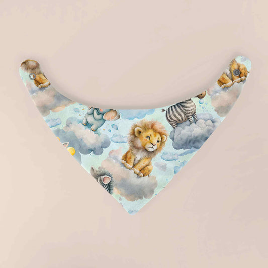 Handmade Halstuch für Baby´s "Safari Träume" mint - personalisierbar