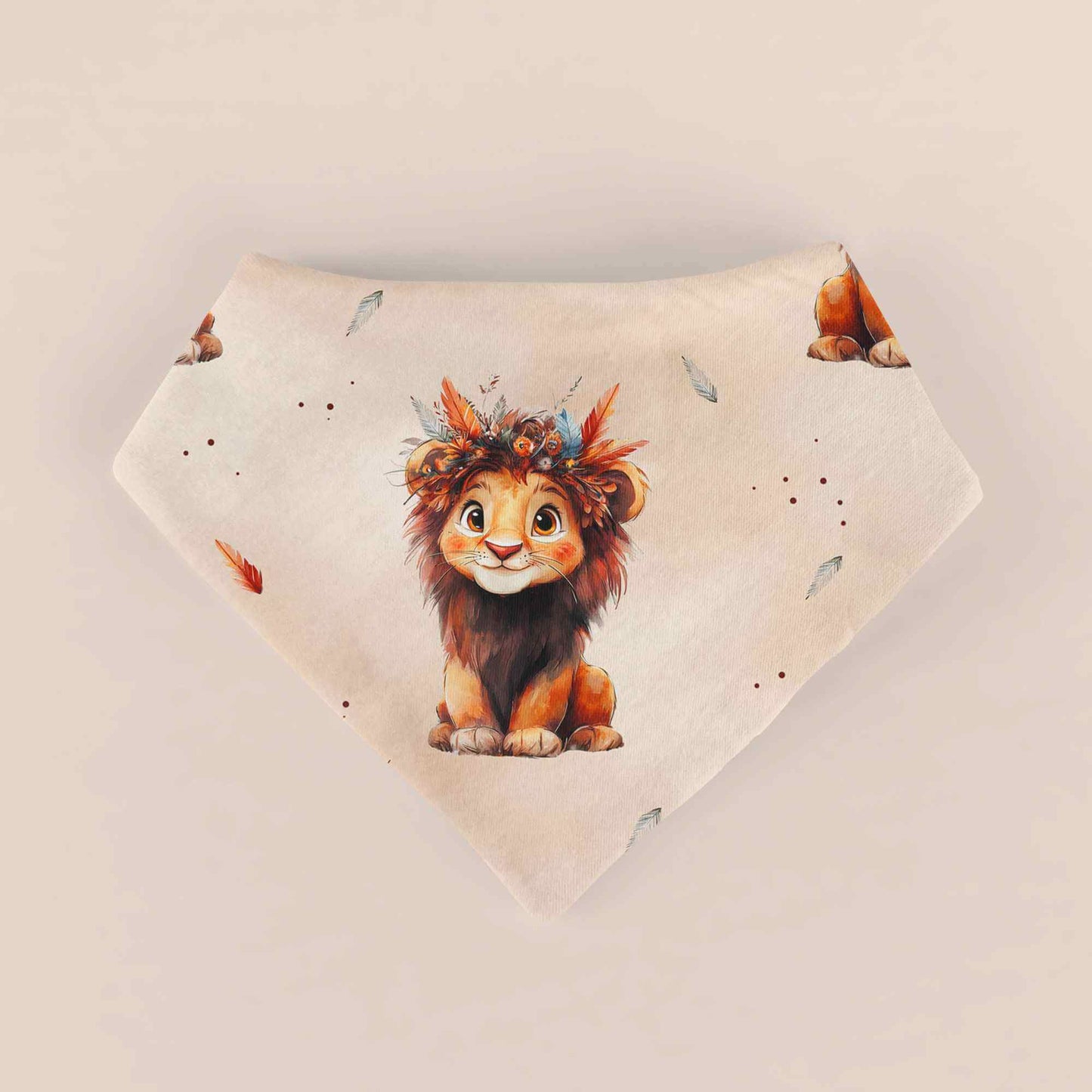Handmade Halstuch für Baby´s "Löwe" - personalisierbar