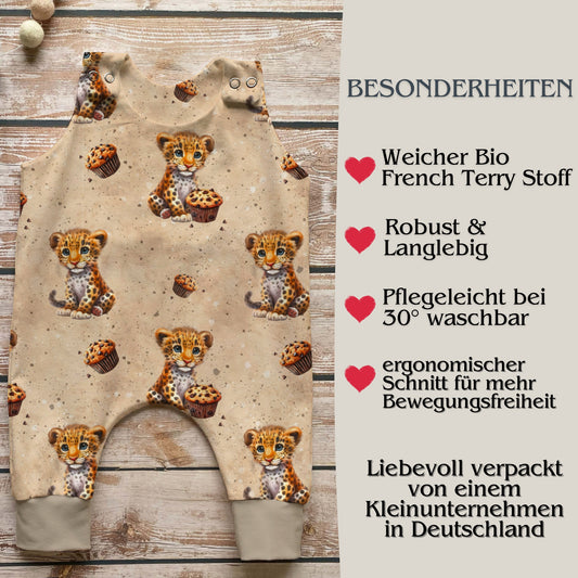 Handmade Baby Strampler "Leo mit Muffin"
