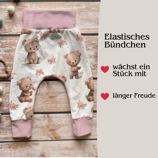 Handmade Pumphose "kleine Bären" - rosa