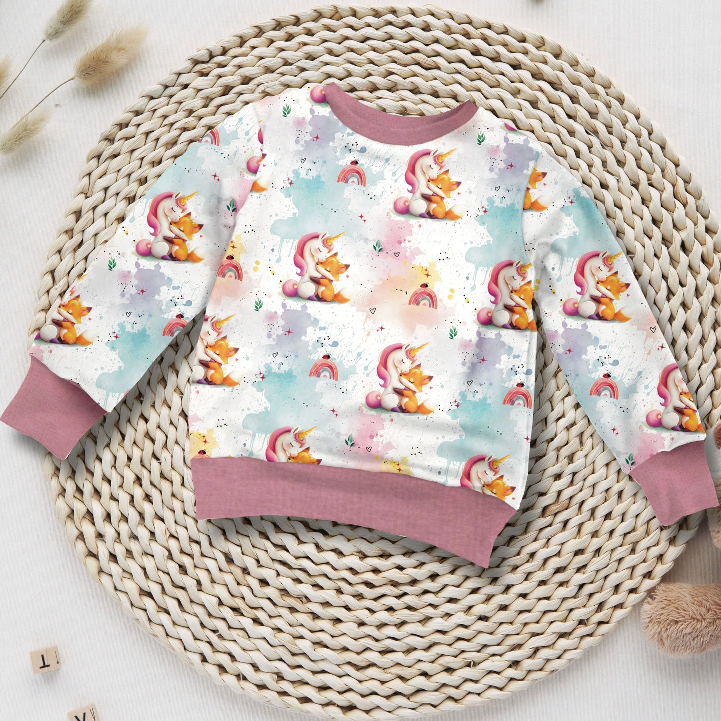 Sweatshirt Kinder "Einhorn & Fuchs" – French Terry