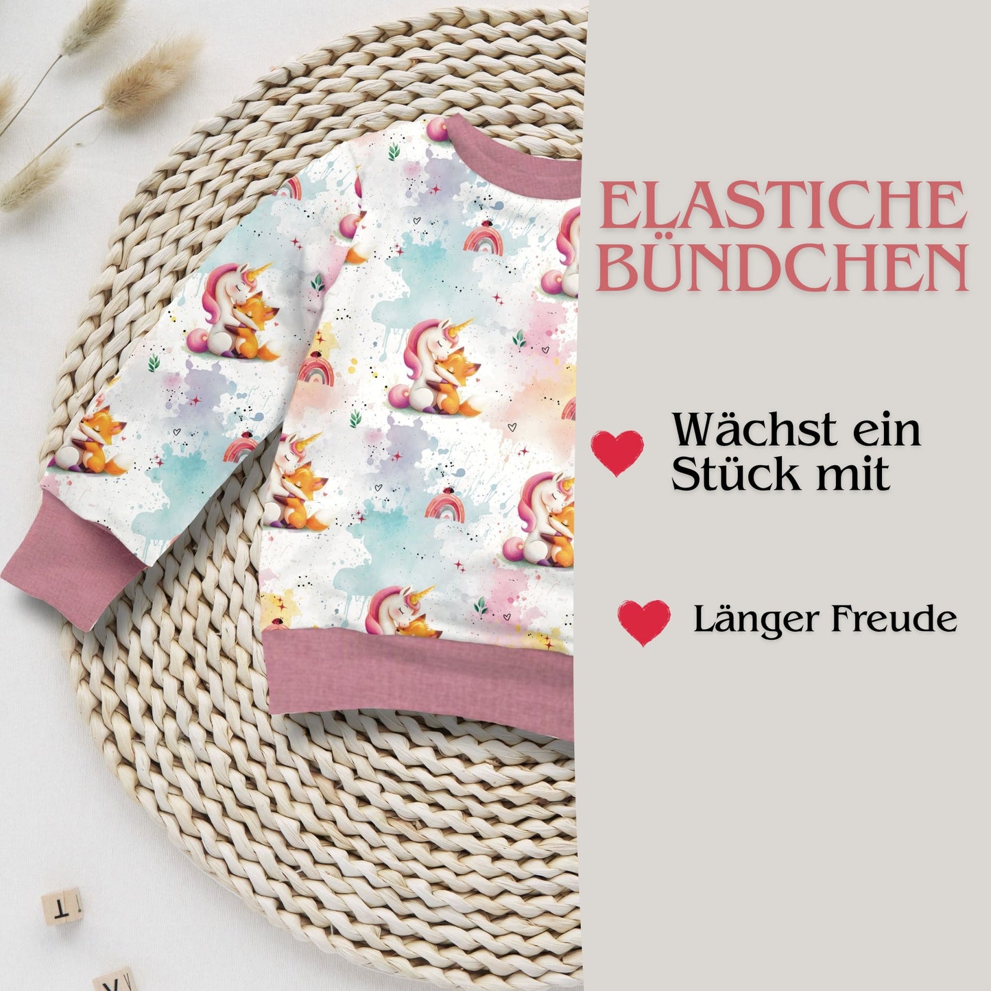 Sweatshirt Kinder "Einhorn & Fuchs" – French Terry