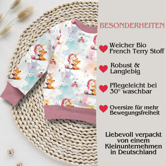 Sweatshirt Kinder "Einhorn & Fuchs" – French Terry
