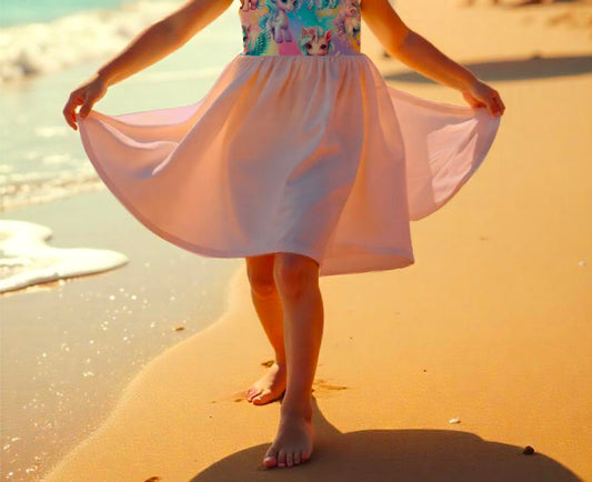 Drehkleid „Pegasus" rosa Rock aus French Terry