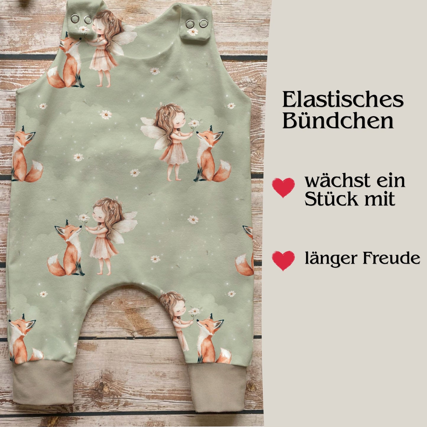 MHandmade Baby Strampler "Fee & Fuchs"