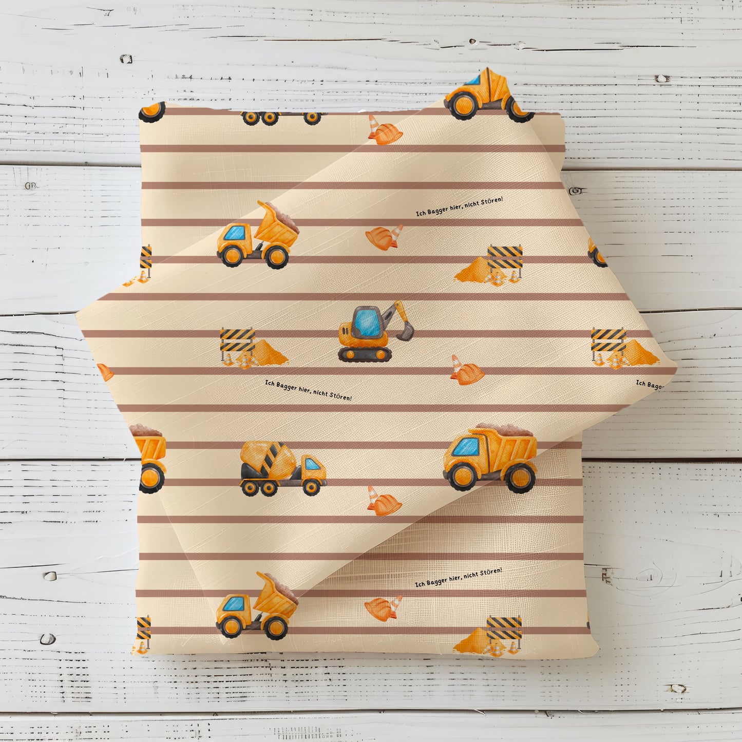 Stoffe Meterware "Bagger" - Jersey oder French Terry