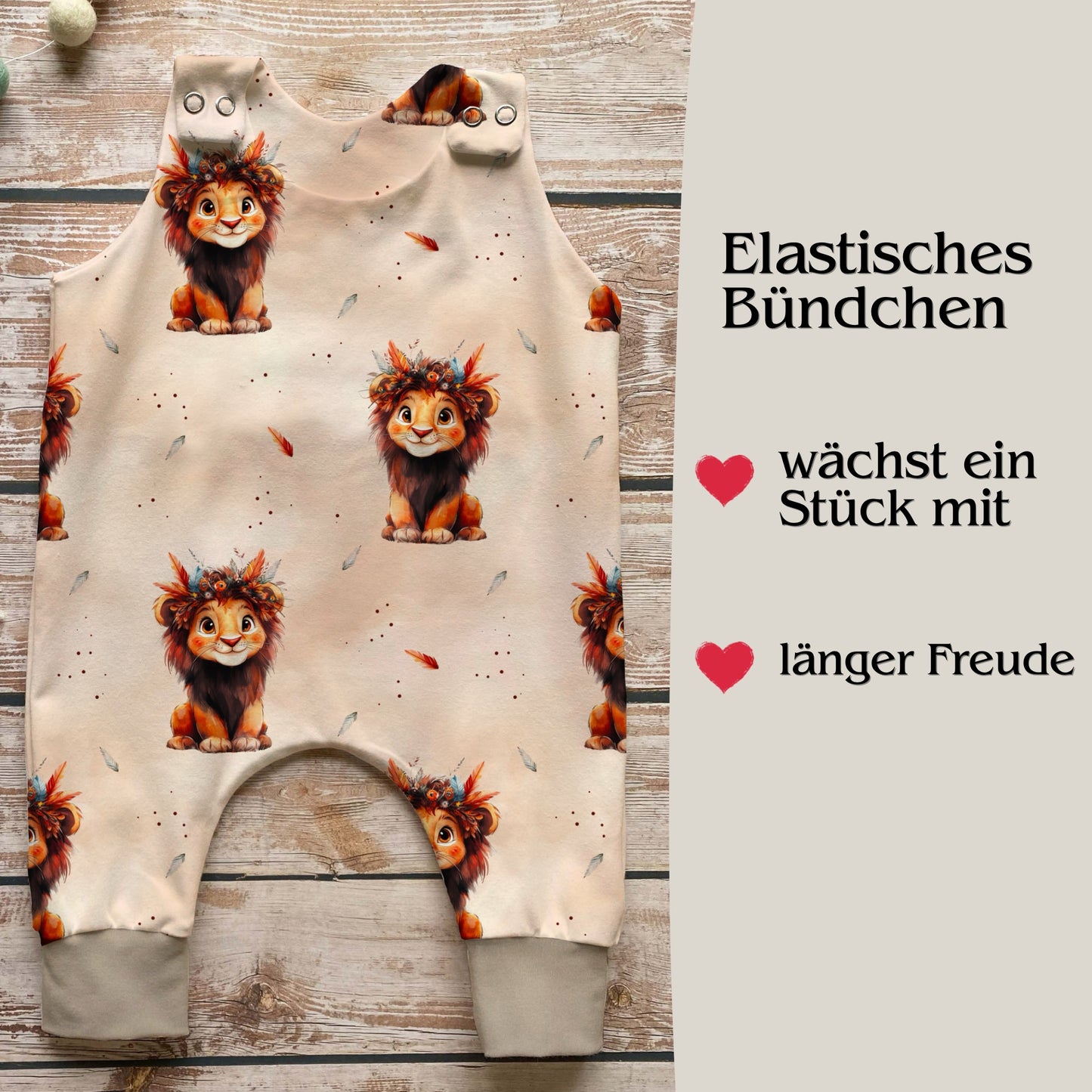 Handmade Baby Strampler "Löwe"