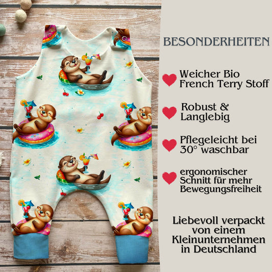 Handmade Baby Strampler "Otter"
