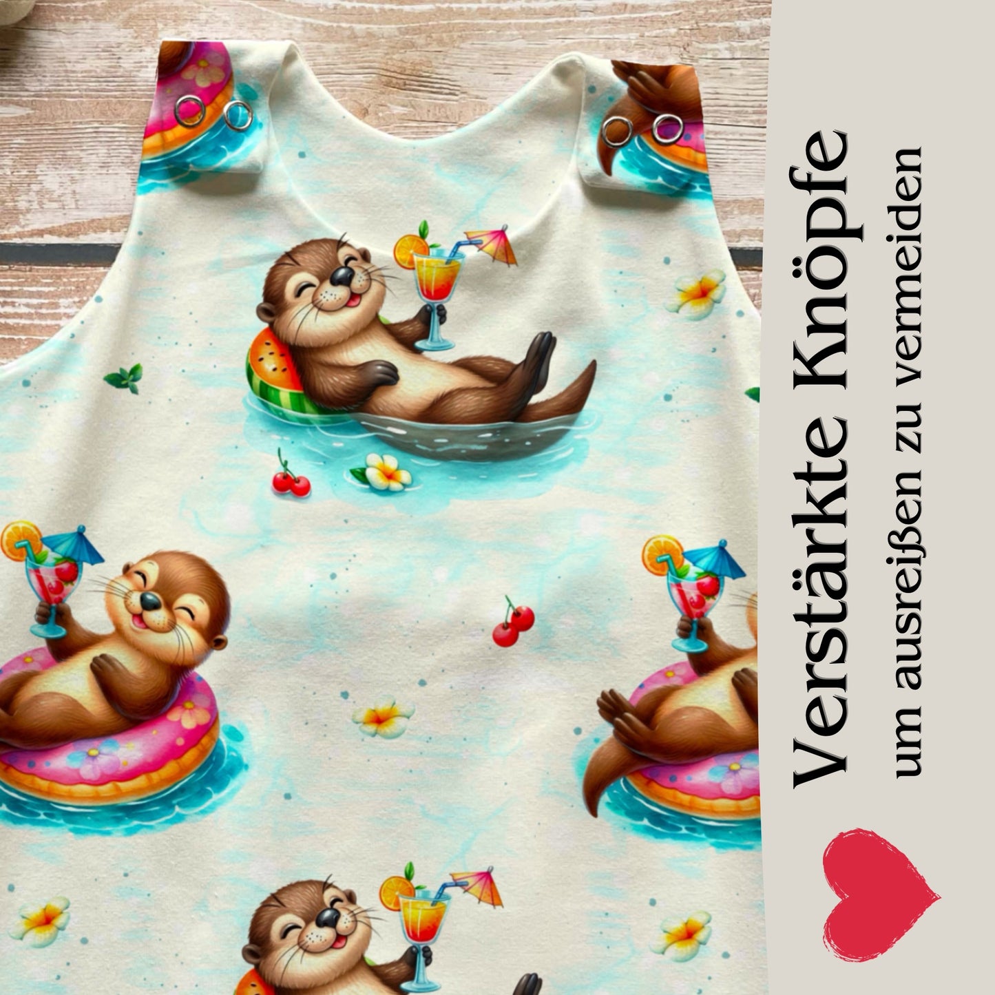 Handmade Baby Strampler "Otter"