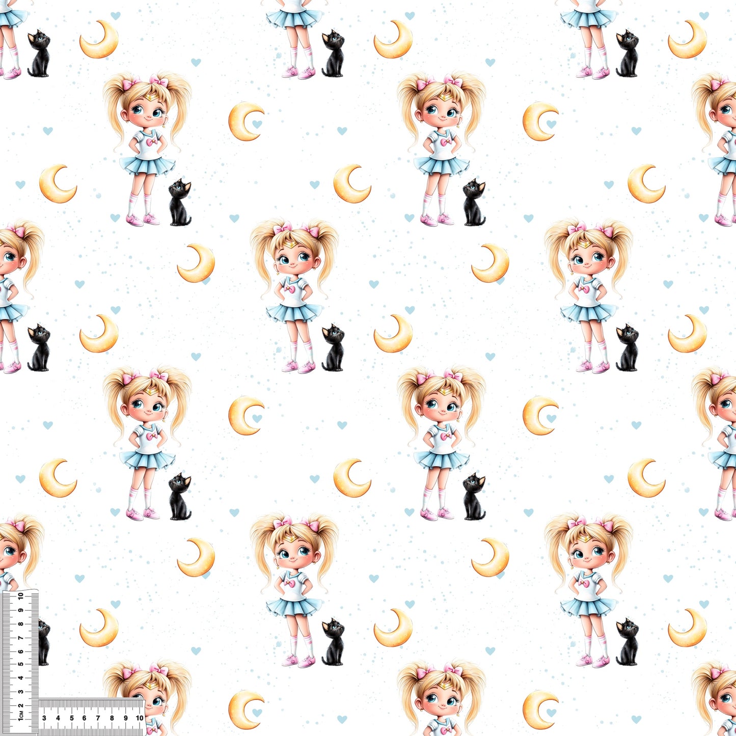 Stoffe Meterware "Moon Girl" - Jersey oder French Terry