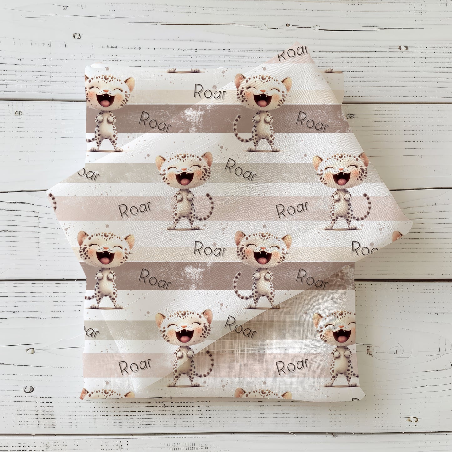 Stoffe Meterware „ROAR Kitty" - Jersey oder French Terry
