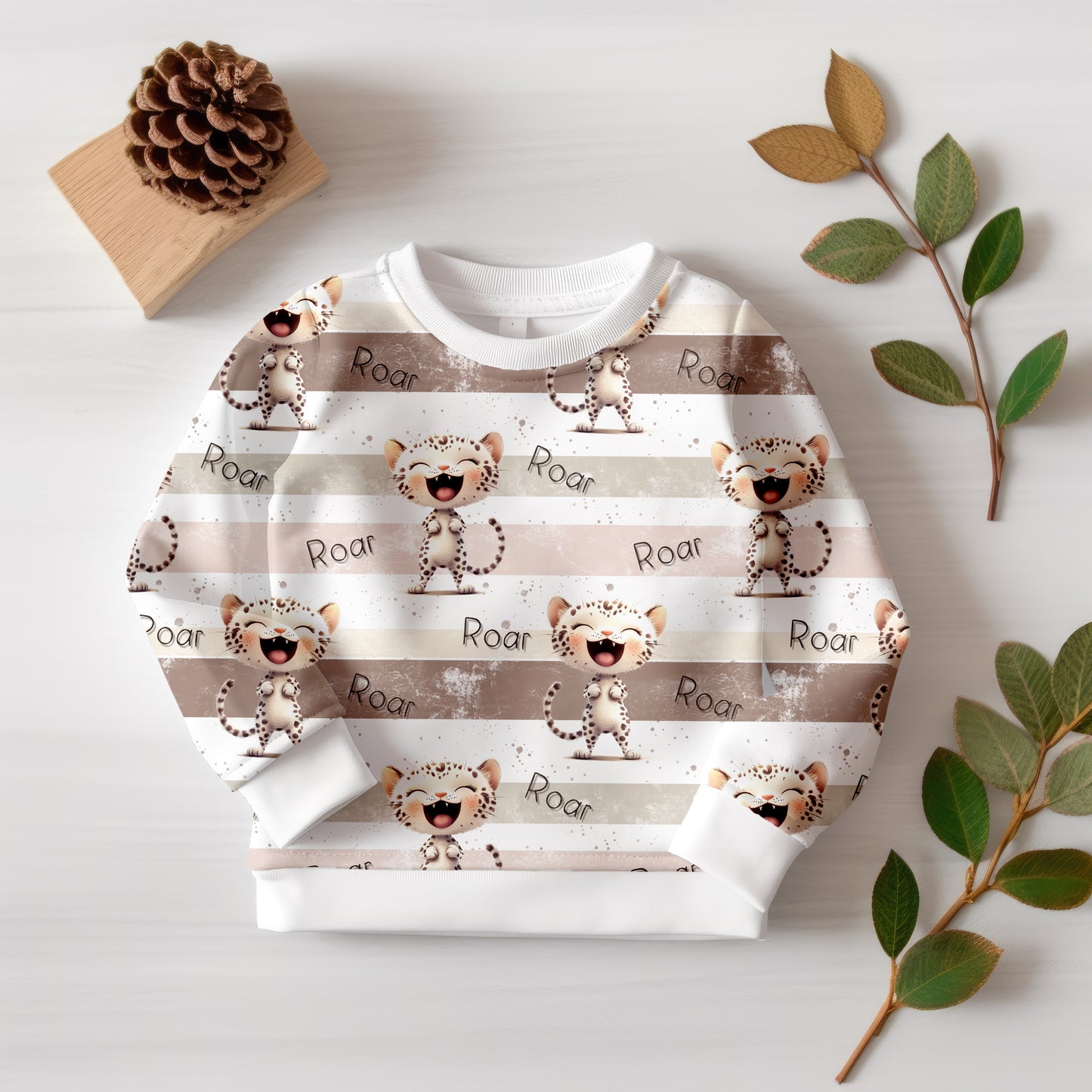 Stoffe Meterware „ROAR Kitty" - Jersey oder French Terry
