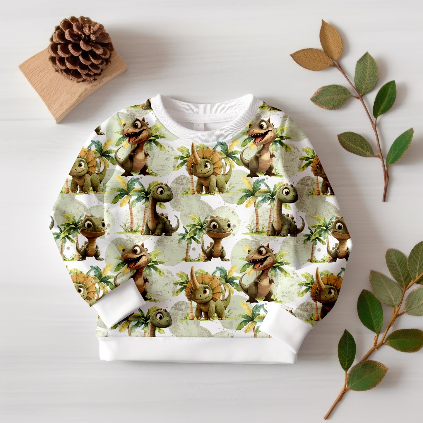 Stoffe Meterware „Dino-Friends" - Jersey oder French Terry