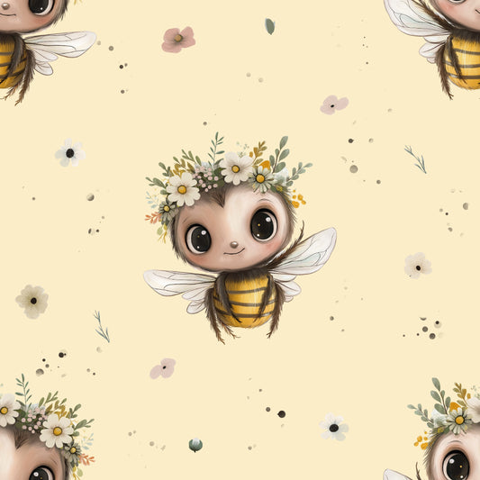 Stoffe Meterware „Honigsüß & Blumenfein" - Jersey oder French Terry