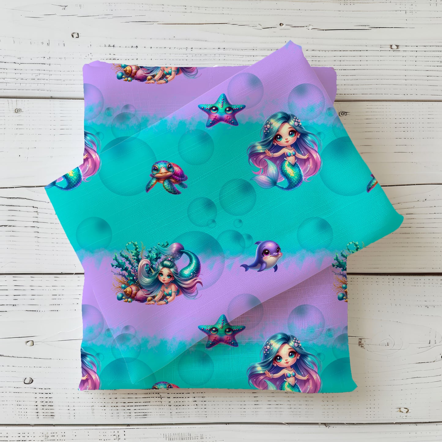 Stoffe Meterware "Mermaid" - Jersey oder French Terry