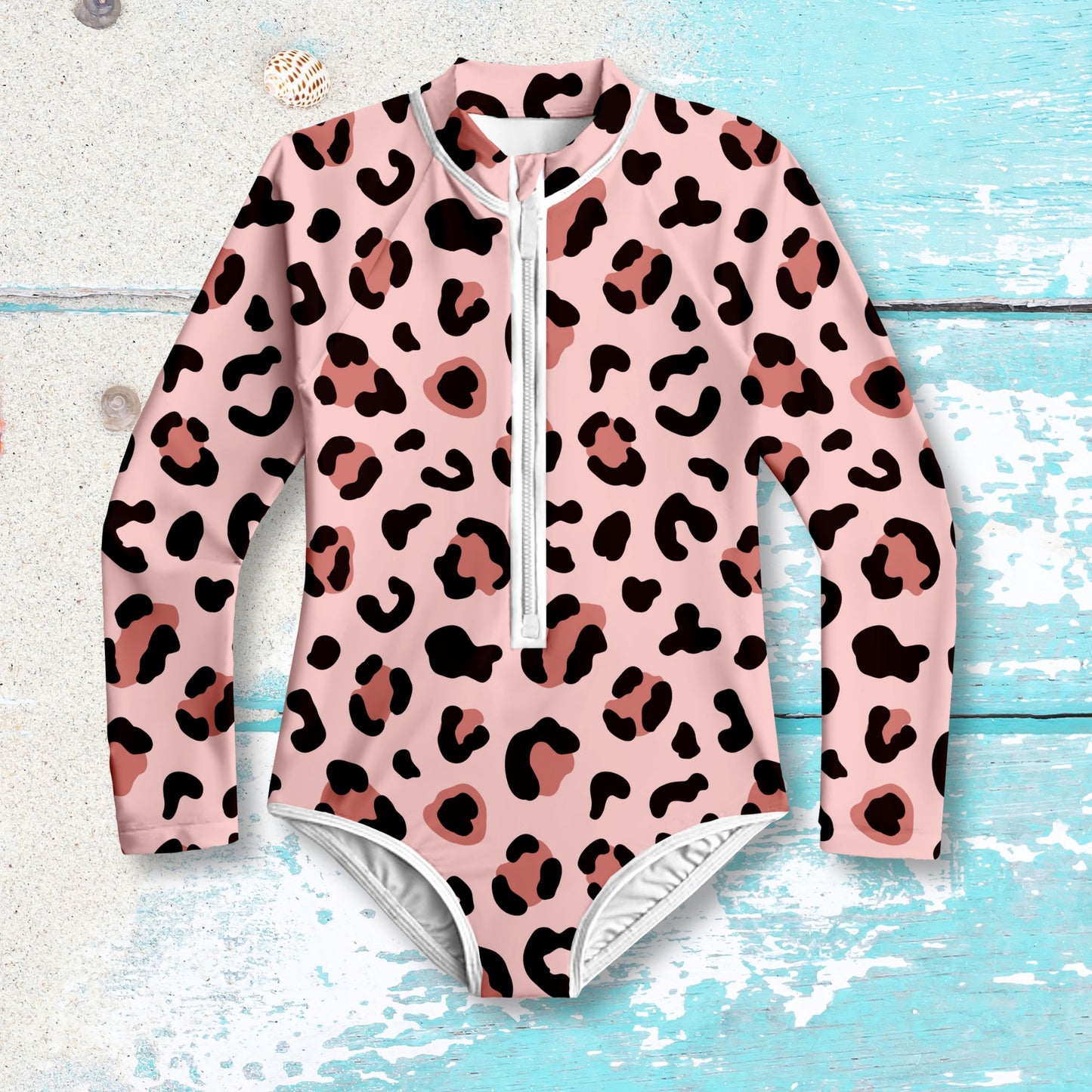 Lycra Stoffe Meterware „Leo Rosa" UV 50+