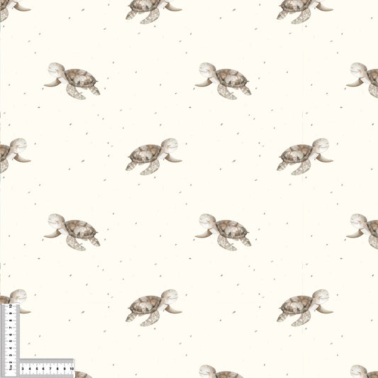 Stoffe Meterware "Schildkrötenliebe" - Jersey oder French Terry