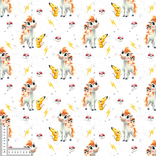 Stoffe Meterware "Sweet Lightning Squad" - Jersey oder French Terry